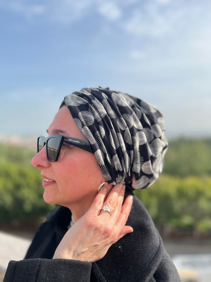 MİDYE MENEKŞE KUMAŞ BÜZGÜLÜ BONE