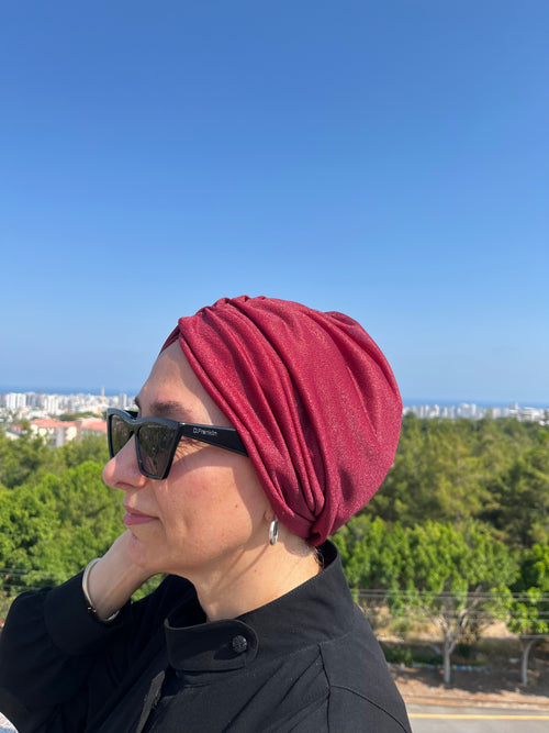 VİŞNE ŞİFON BÜZGÜLÜ BONE
