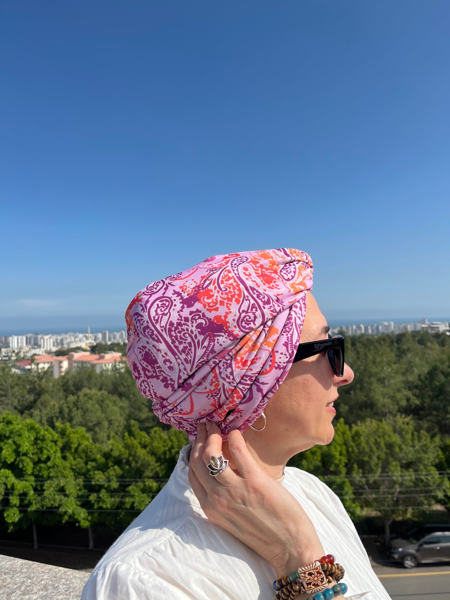 PEMBE ŞAL DESEN SANDY BURGULU BONE