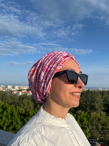 PEMBE ŞAL DESEN SANDY BÜZGÜLÜ BONE