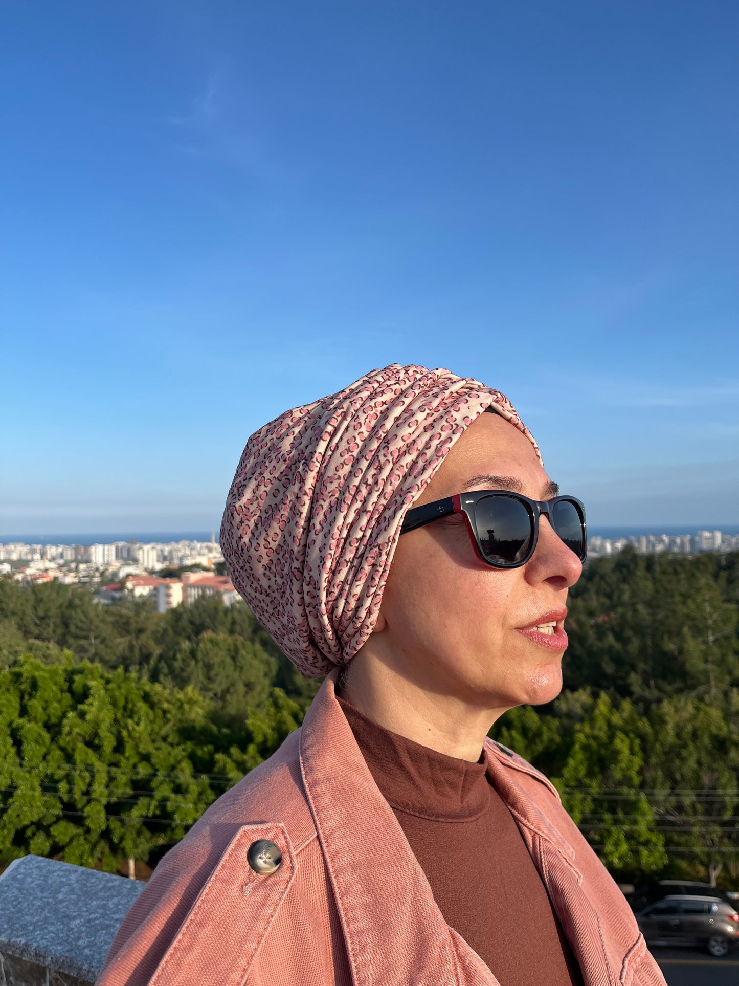 PEMBE DESENLİ SANDY BÜZGÜLÜ BONE