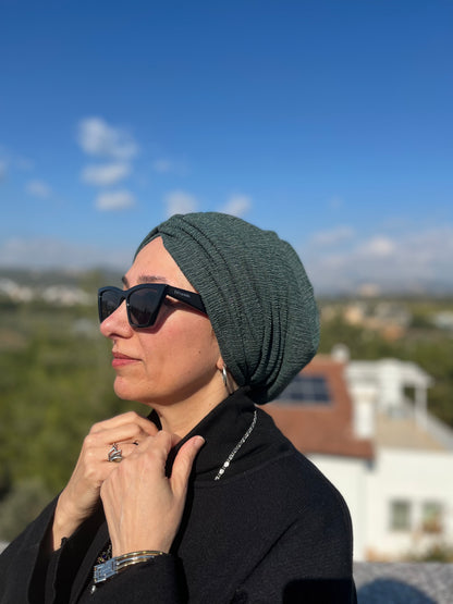 YEŞİL PANAMA BÜZGÜLÜ BONE