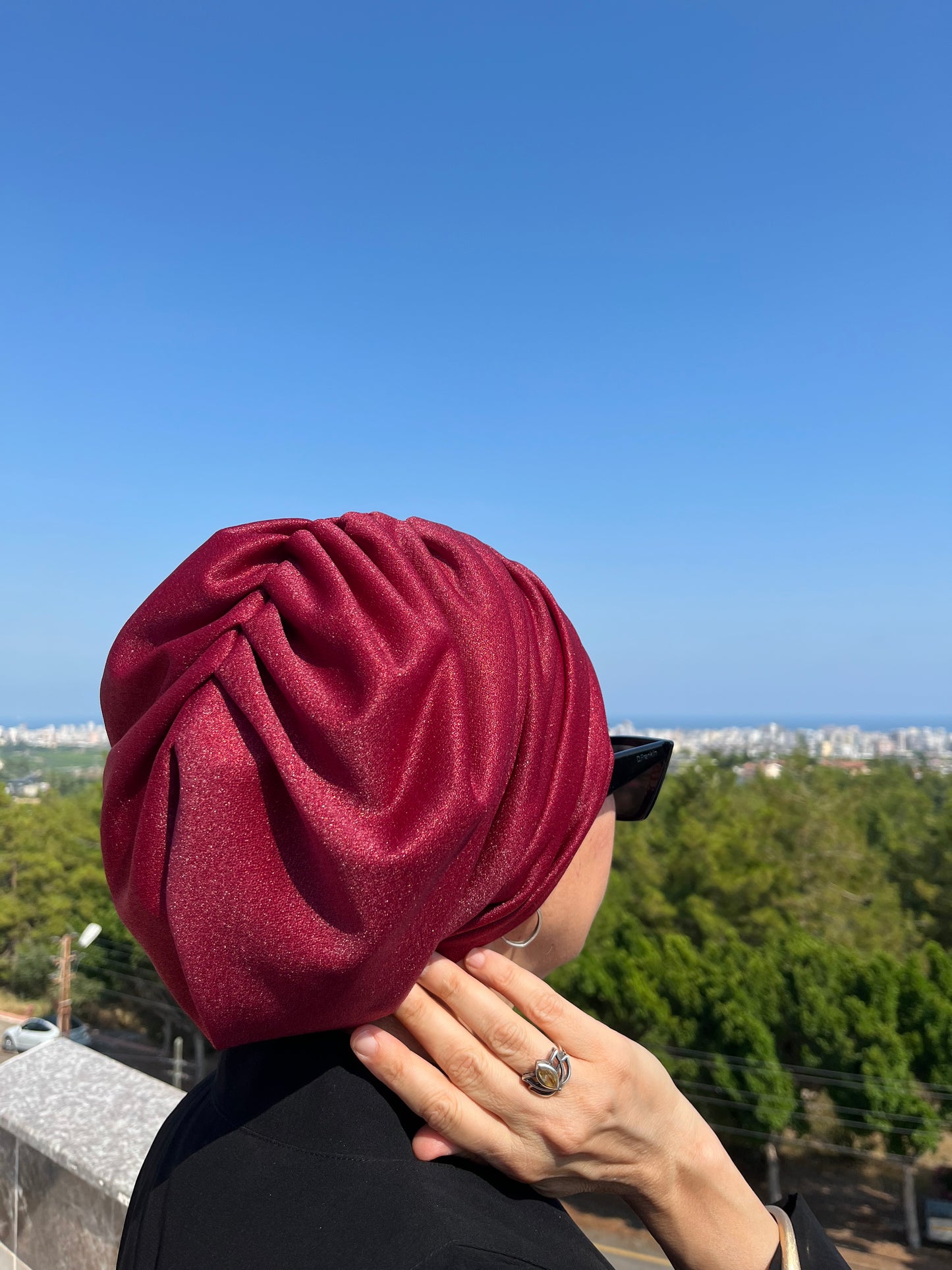 VİŞNE ŞİFON BÜZGÜLÜ BONE