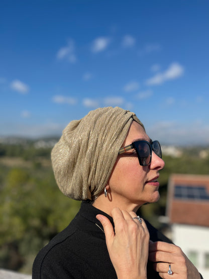 SARI SİM DETAYLI TÜL BÜZGÜLÜ BONE